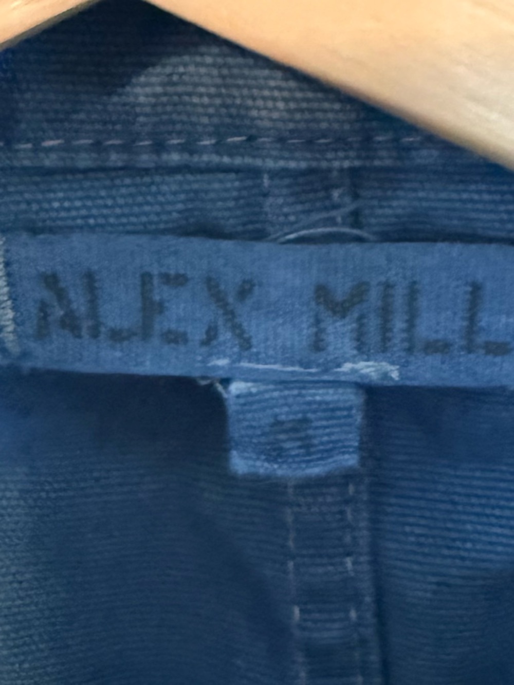 Alex Mill Natural Indigo Blue Officers Cotton Button Front Jacket Size Medium - Picture 5 of 7